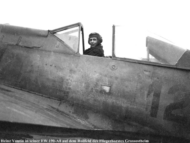 Heinz Vontin in in seiner FW 190-A8